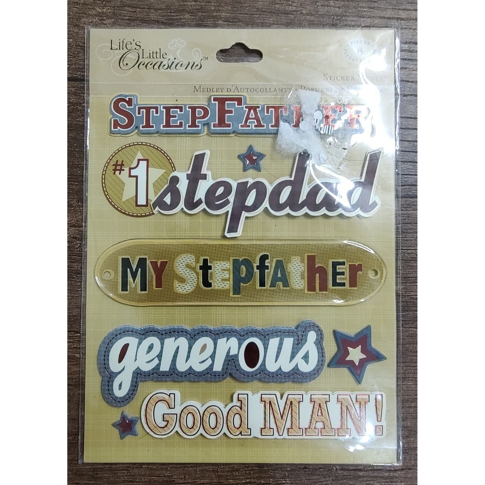 Life's Little Occasions Sticker Medley Step Dad Step Father Blended Family B11